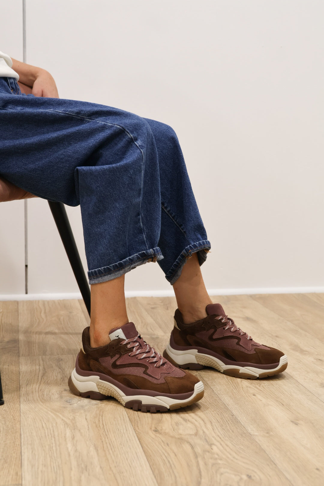 Ash - Addict Brown/Burgundy Trainer