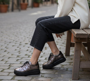 Wonders - A-5201 Pewter Slip On Trainer