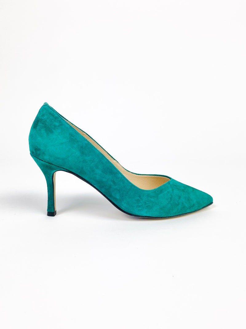 Rachel’s - Green Suede Court Shoe