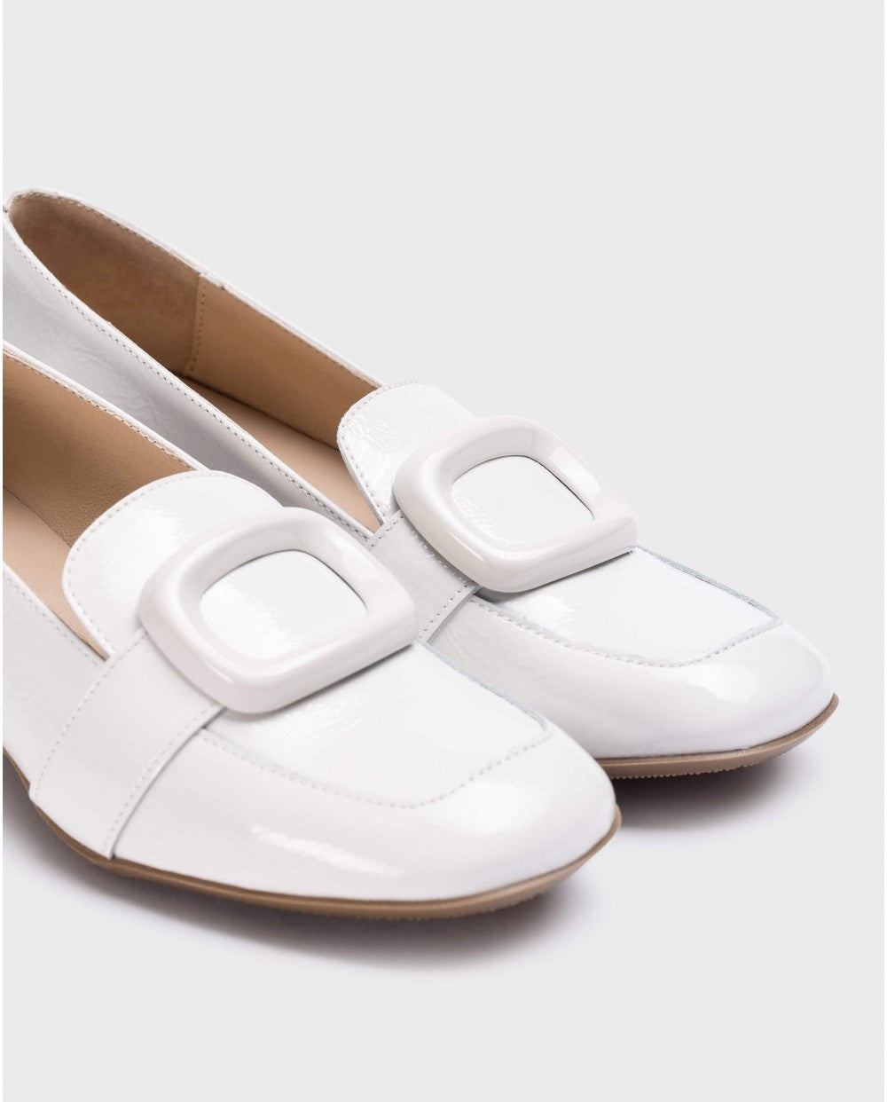 Wonders - D-1203 White Patent Loafer