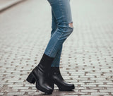 Wonders - H-49101 Black Platform Ankle Boot