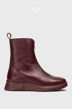 Wonders - A-4403 Burgundy Zip Ankle Boot