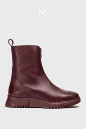 Wonders - A-4403 Burgundy Zip Ankle Boot