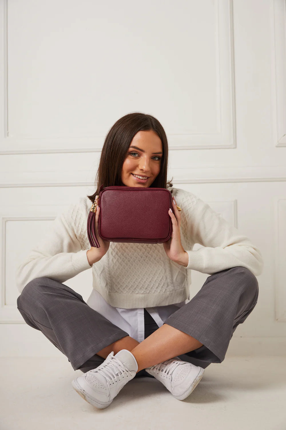 Elie Beaumont - Town Burgundy Crossbody Bag