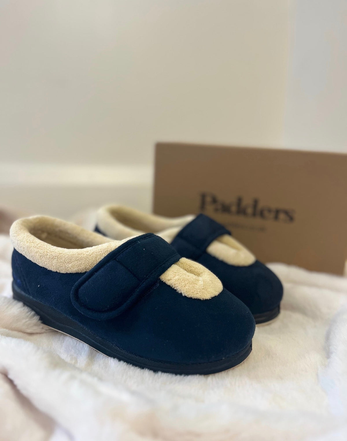 Padders - Trixie Navy Velcro Slipper