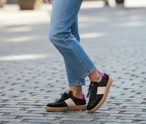 Nerogiardini - I617427D Black/Leopard Suede Trainer
