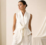 Anna - Cream Peplum Waistcoat [Preorder for November 5th]