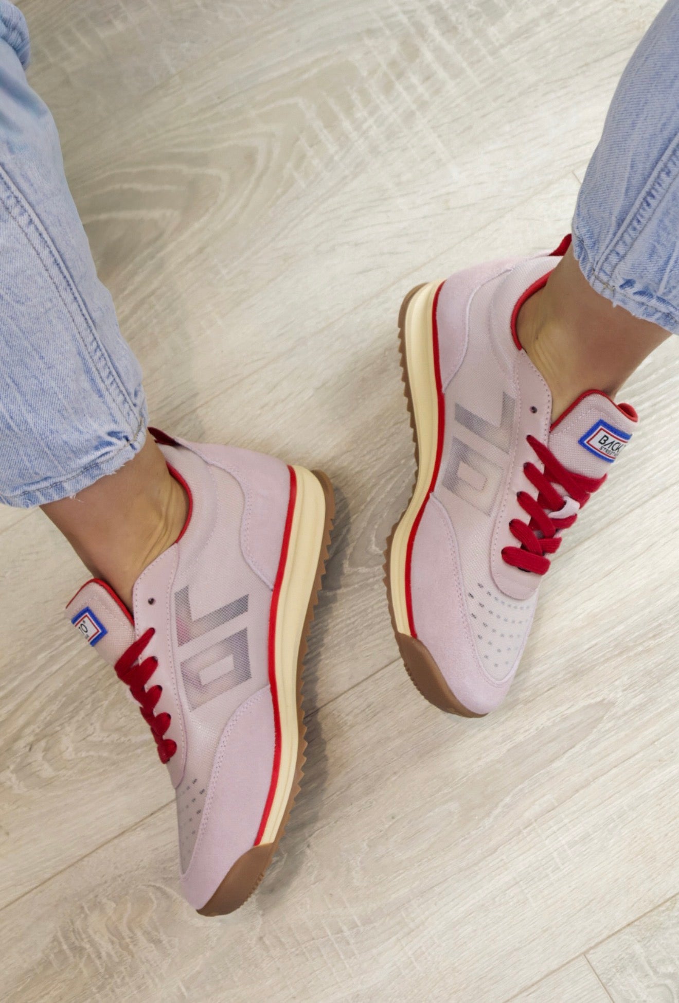 Back 70 - Jogger Blush Pink & Red Trainer