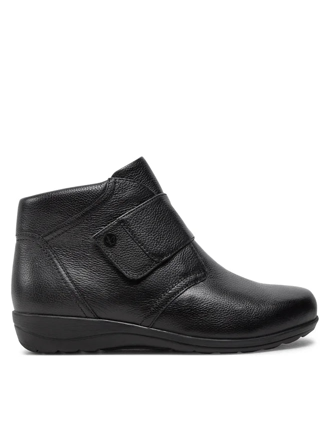 Caprice - 9-26457 Black Leather Ankle Boot