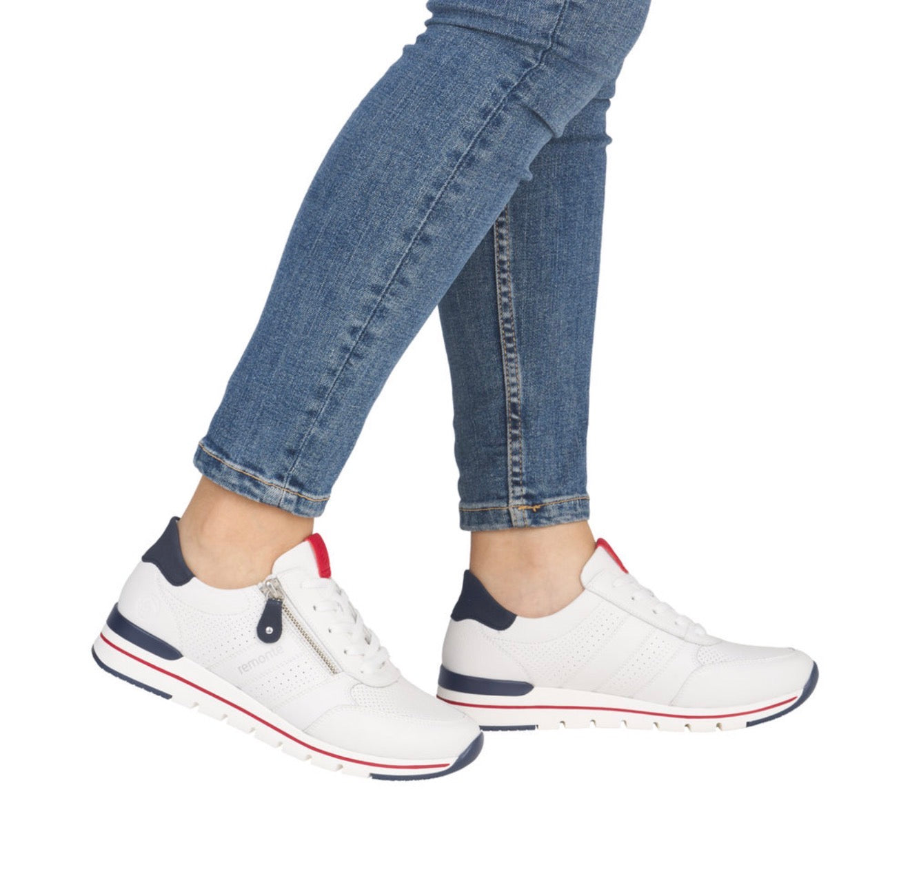 Remonte - R6705 White Pref Zip Trainer