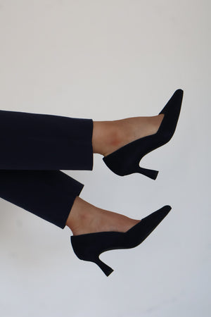 Lodi - Genius Navy Suede Court Shoe