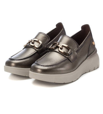 Carmela - 161837 Pewter Leather Loafer