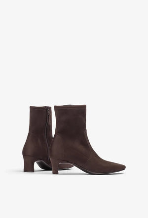 Unisa - Jarret Brown Kitten Heel Sock Boot
