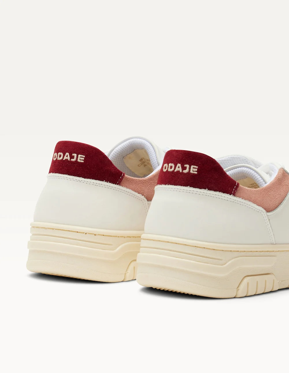 Odaje - Nora White and Burgundy Trainer