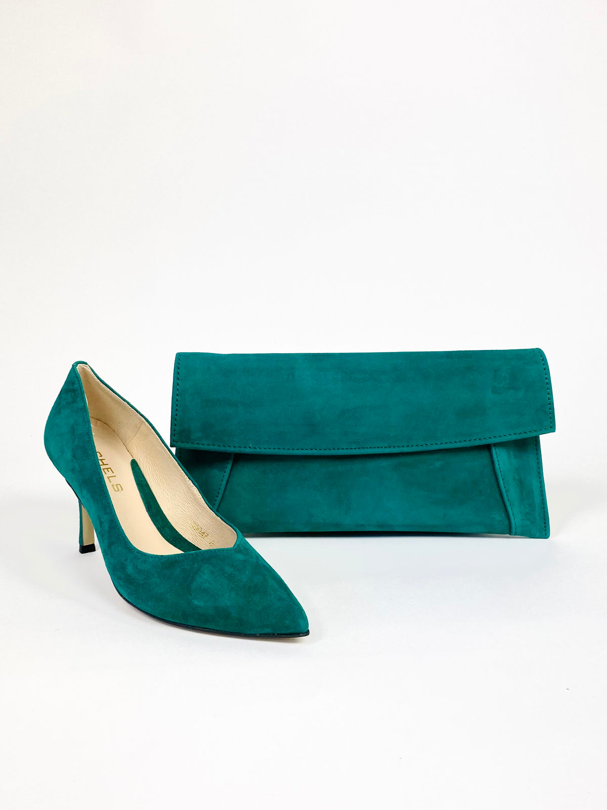 Rachels - Green Suede Court Shoe