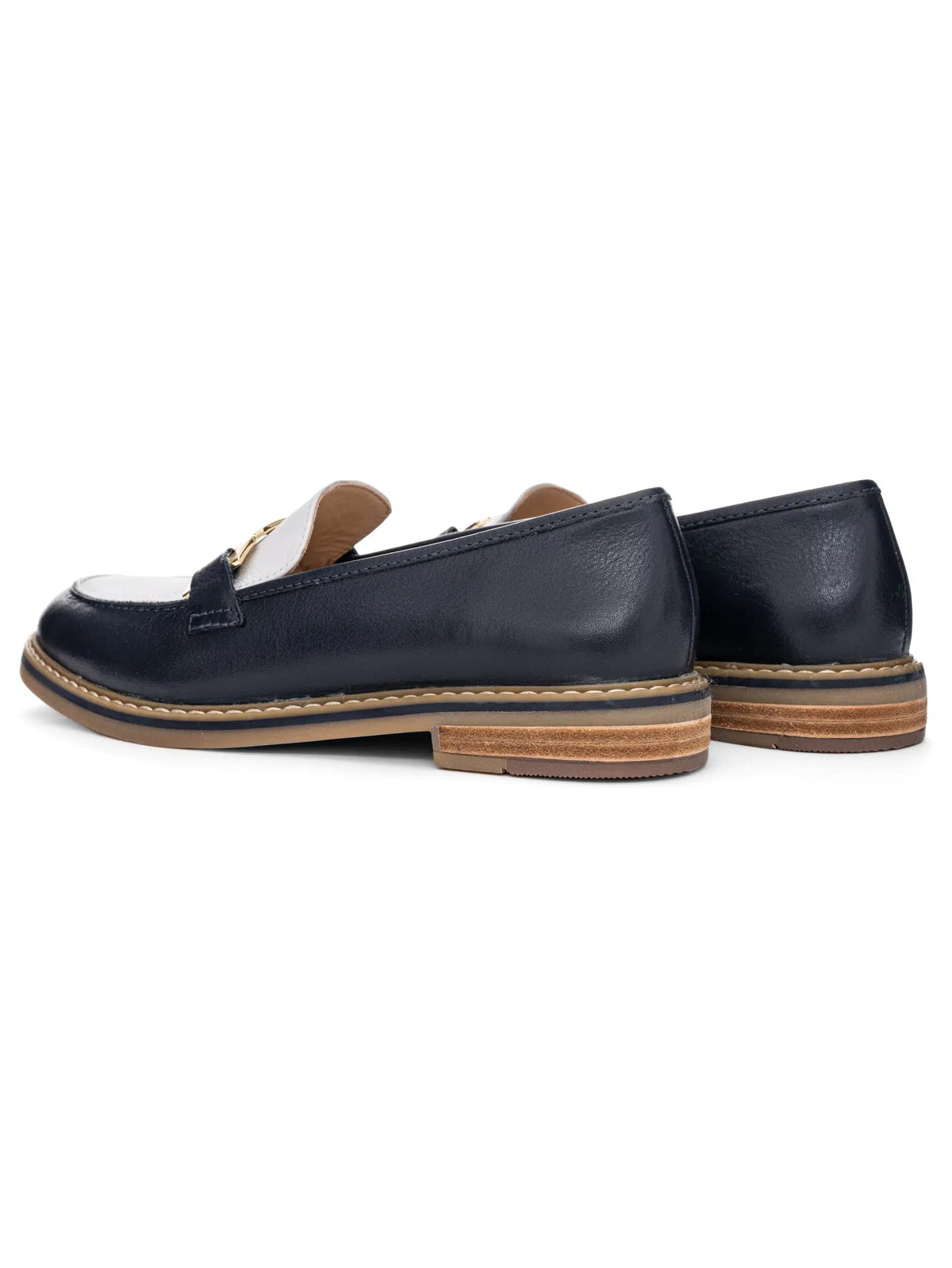 Ara - 11252 Navy and White Loafer