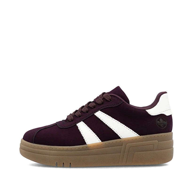 Rieker - M7601 Burgundy Platform Trainer