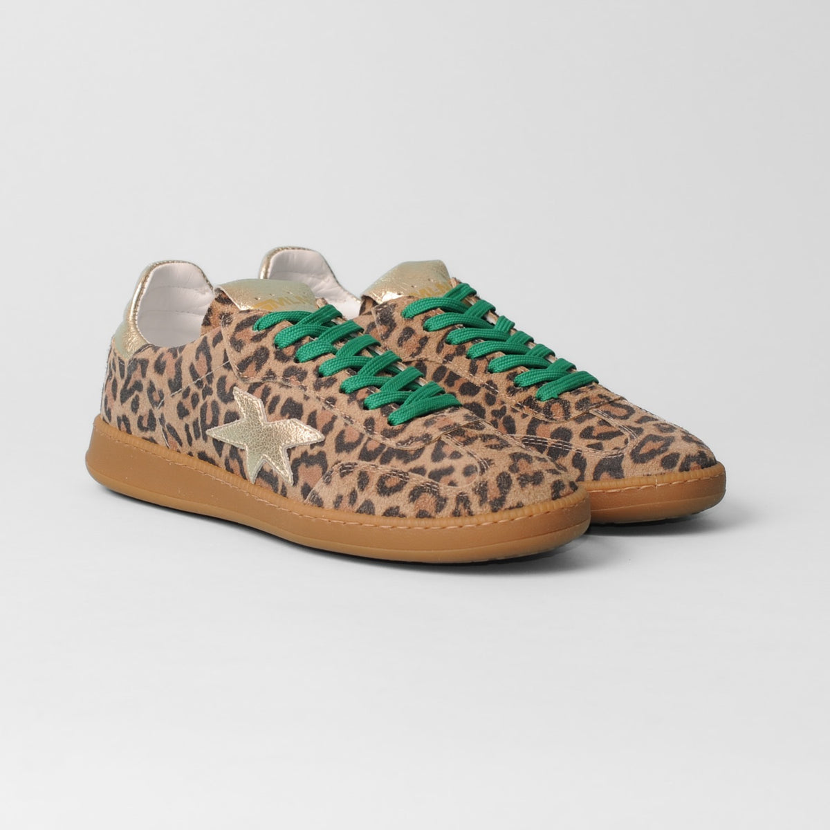 Meline - 525 R Leopard & Green Lace Trainer