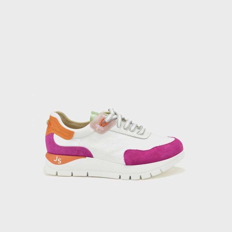 Jose Saenz - 2287 White/Pink/Orange Laced Trainer