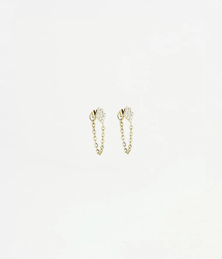 ZAG BIJOUX - SED12034 Gold Multi Stud with a chain