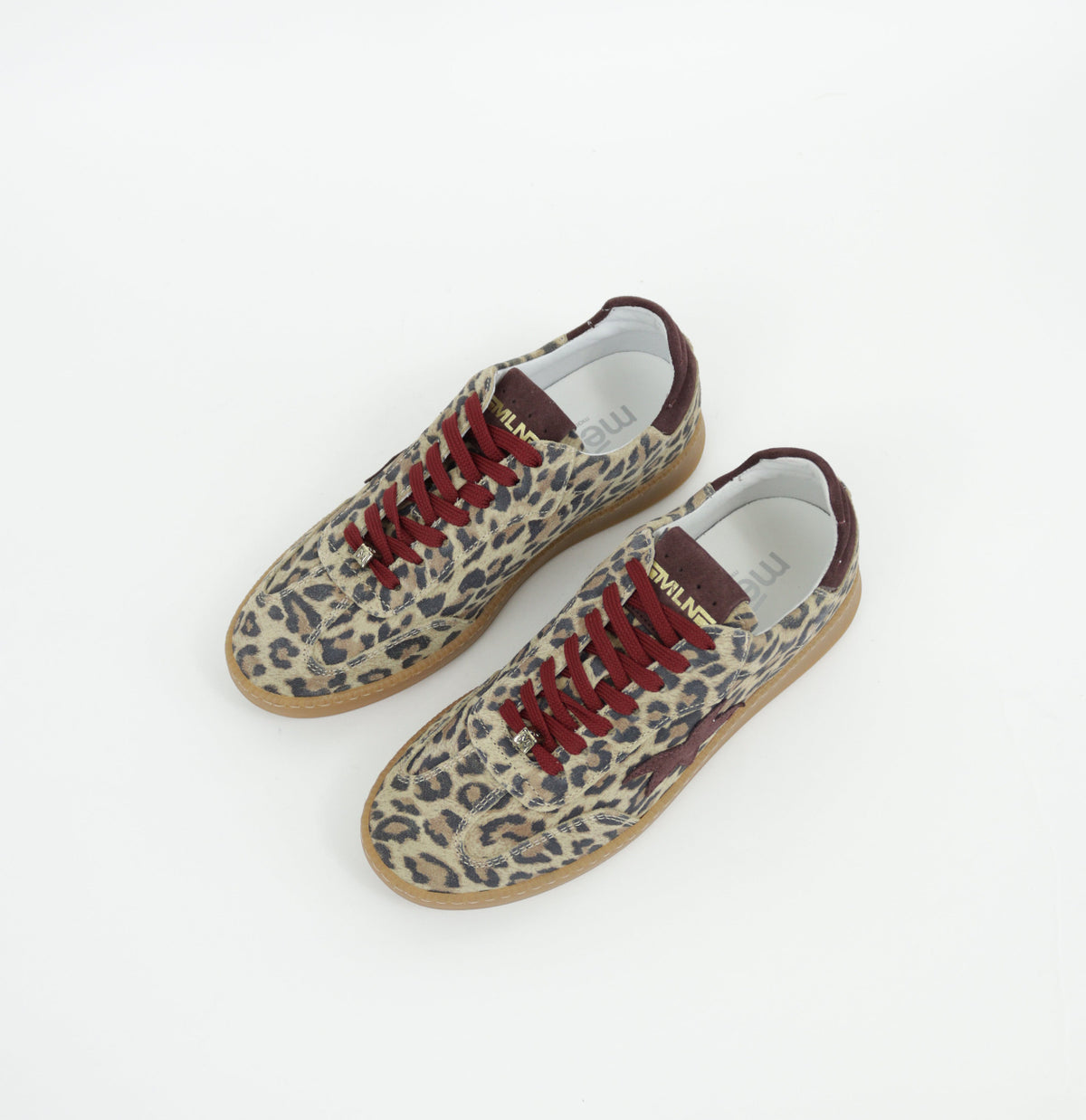 Méliné - 525R Leopard & Burgundy Trainer