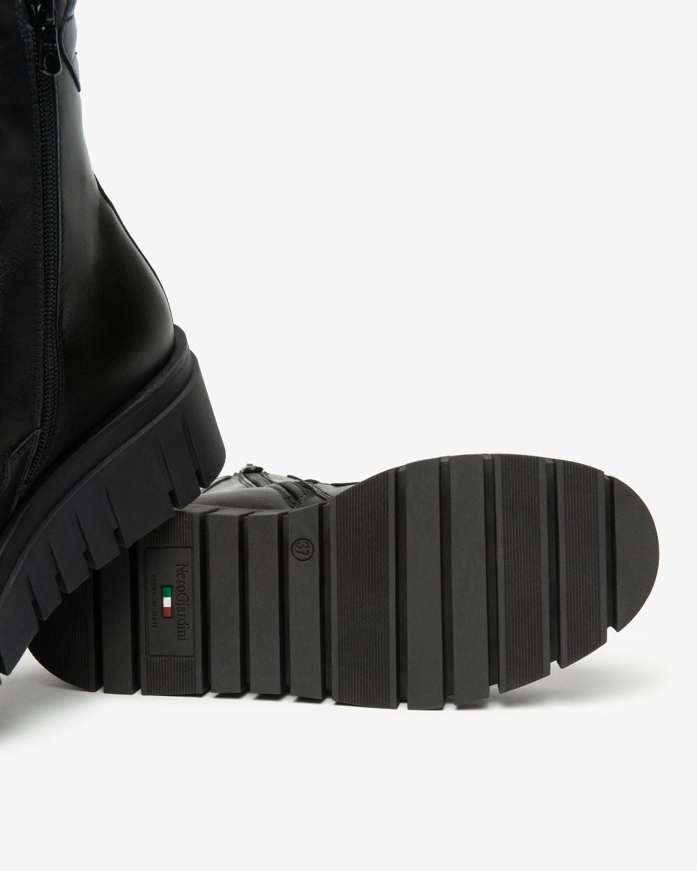 NeroGiardini - I514910D Black Laced Platform Boot