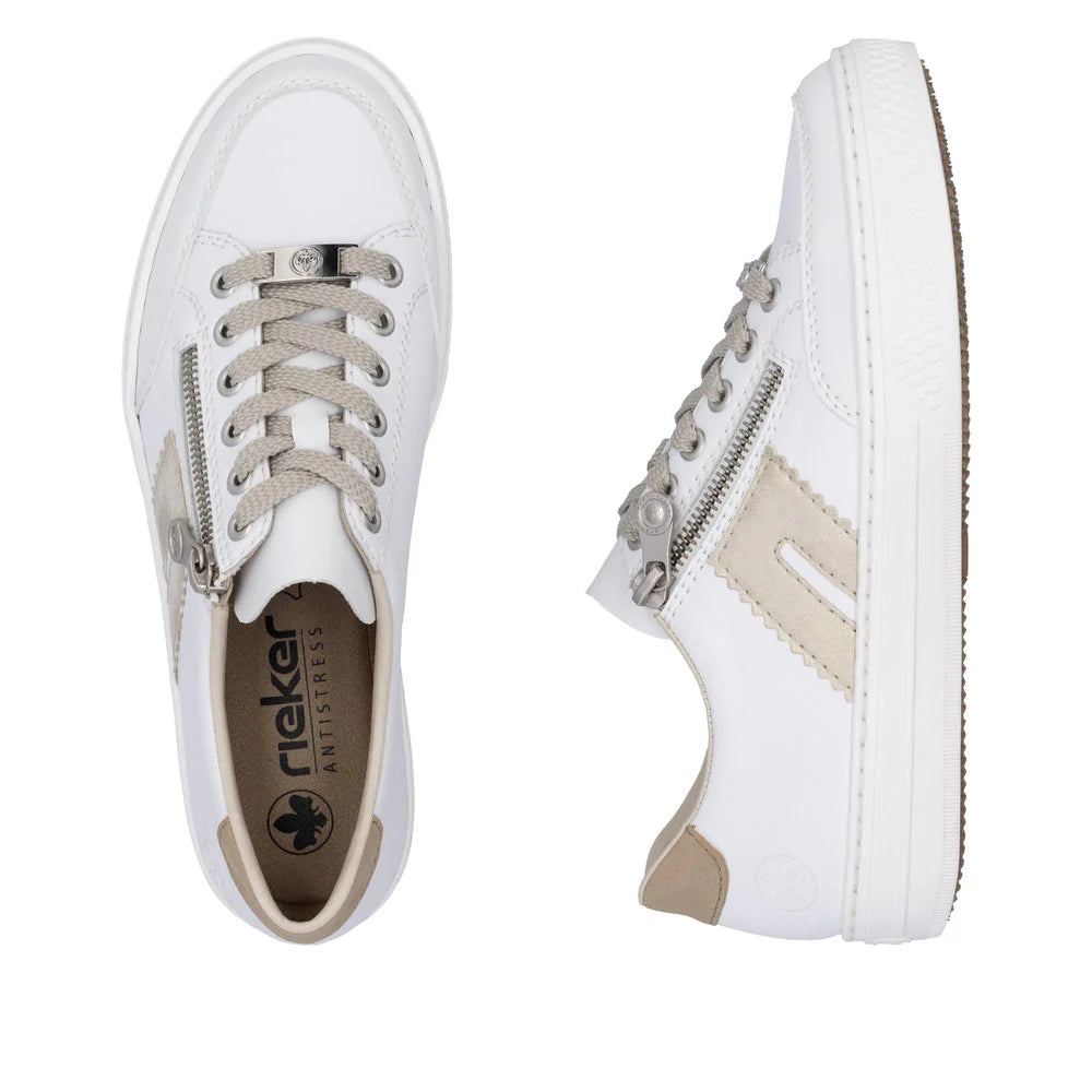 Rieker - L5903 White and Beige Trainer