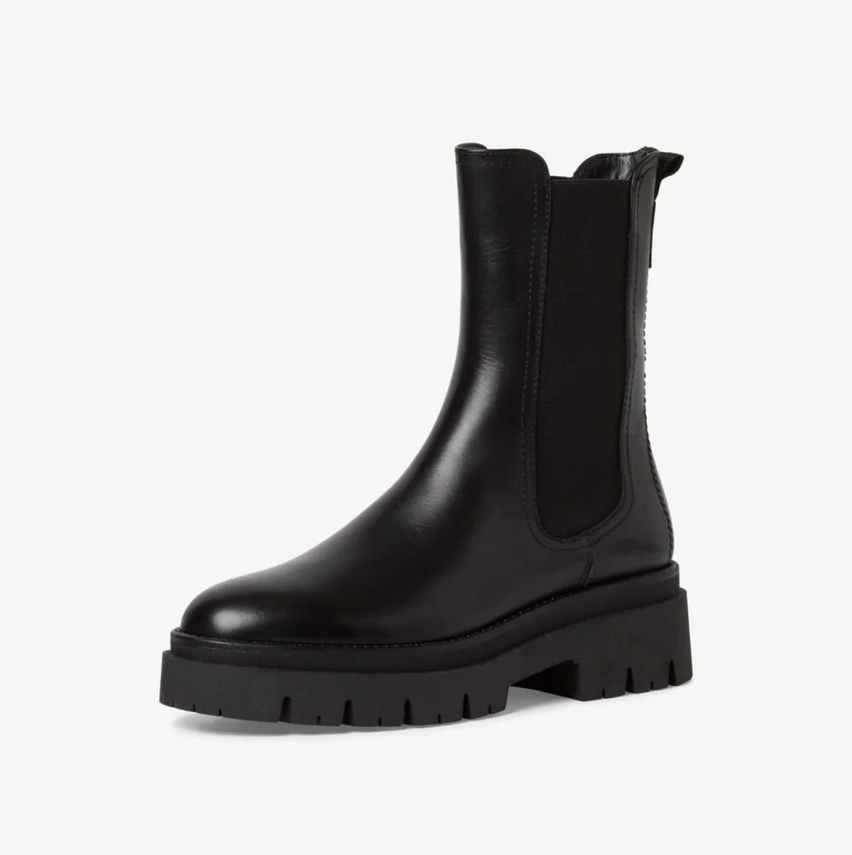 Tamaris - 25992 Black High Leather Chelsea Boot