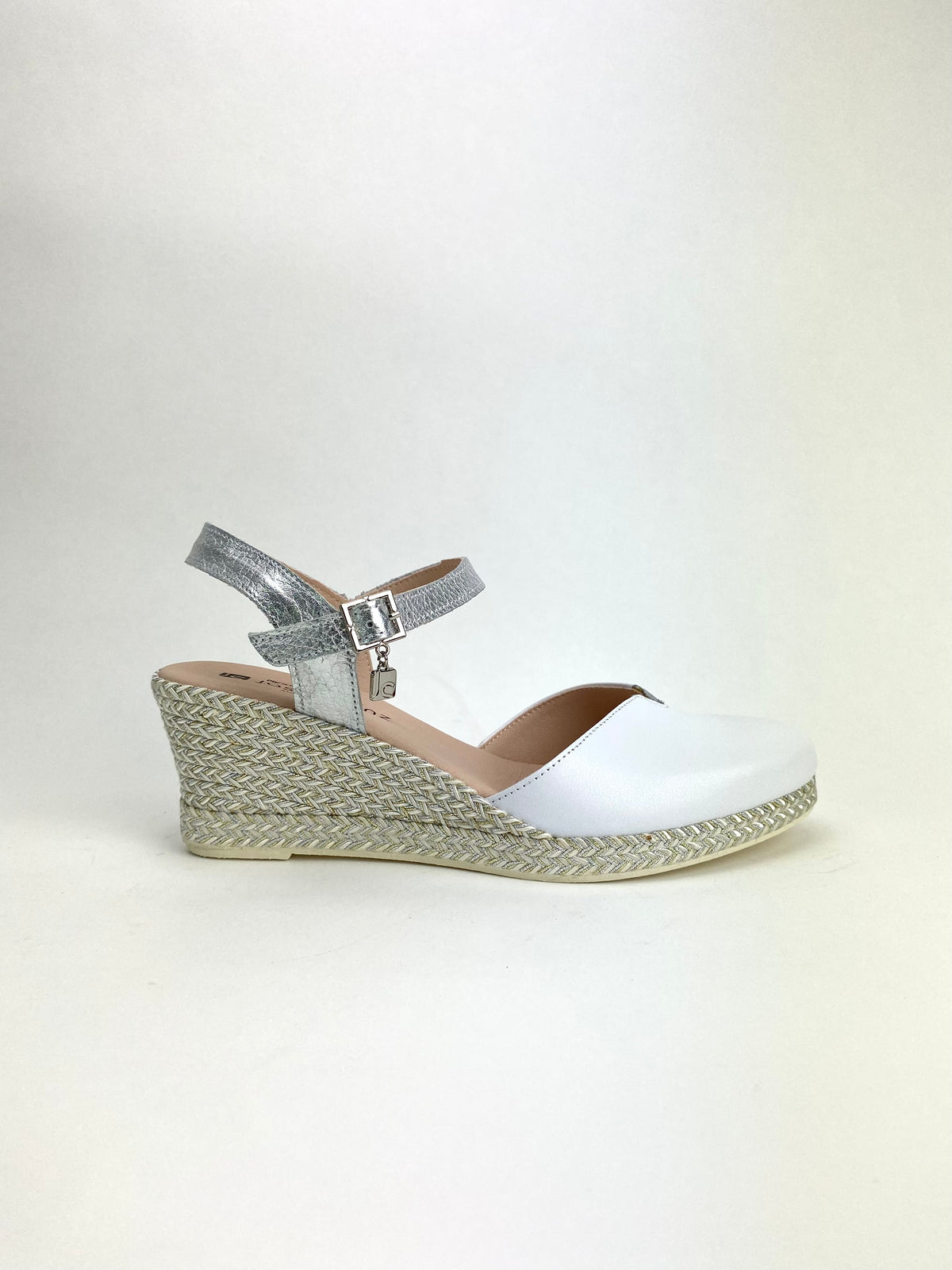 Jose Saenz 6038 White and Silver Wedge