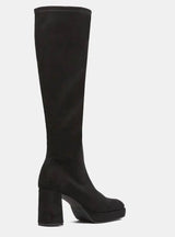 Miss Elastic - 77031 Black Platform Knee High Sock Boot