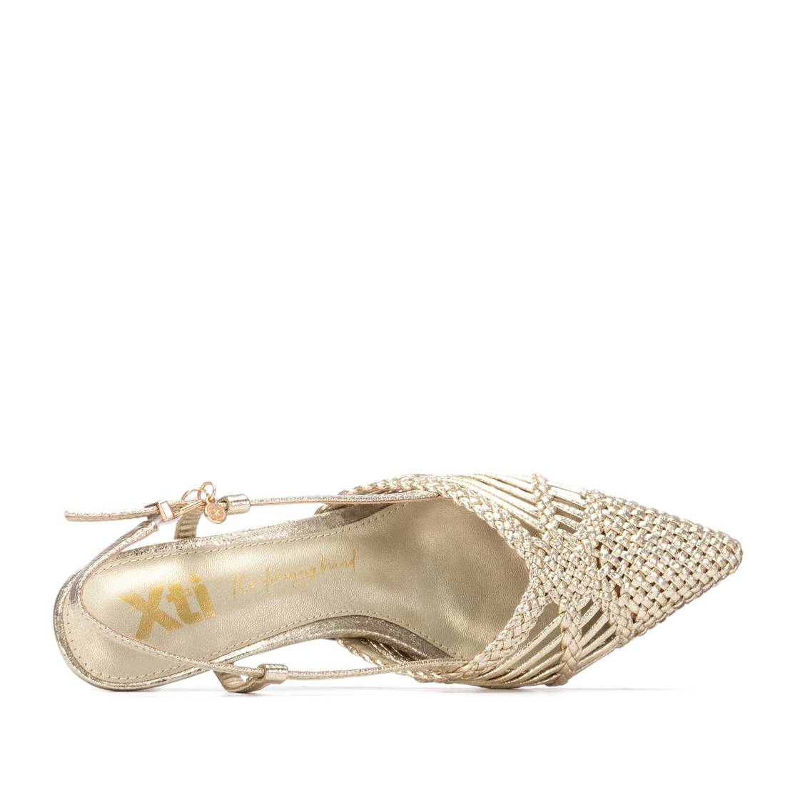 XTI - 145301 Gold Raffia Slingback