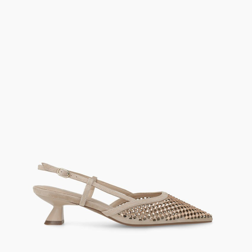 Lodi - Casia Blush Kitten Heel Slingback