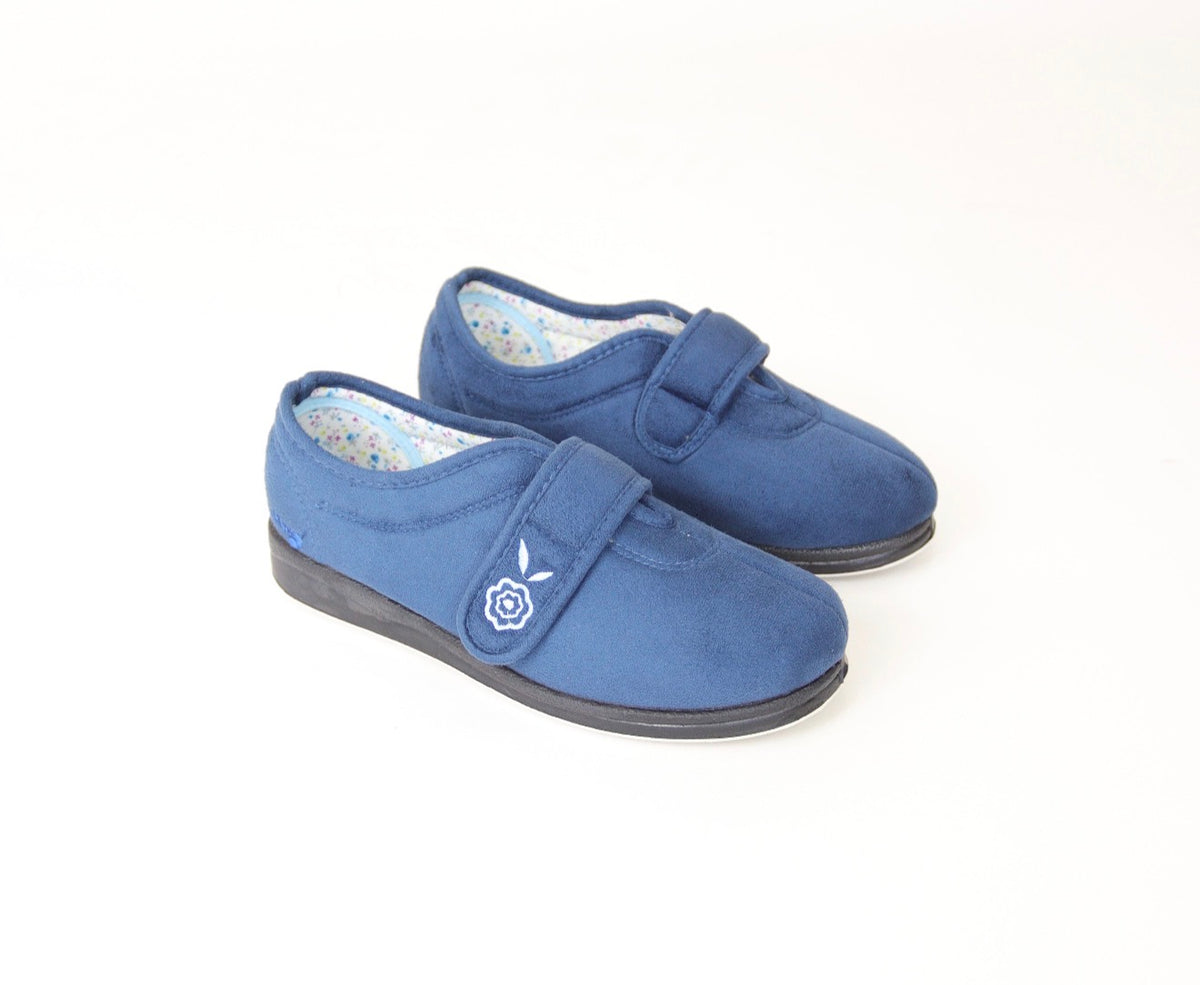 Padders - Camilla Blue Velcro Slipper