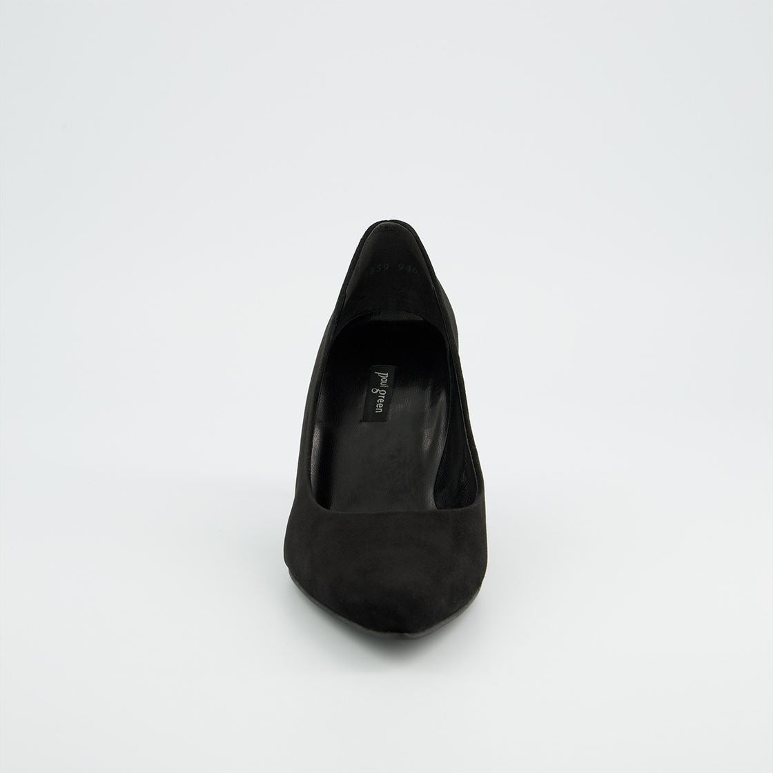 Paul Green - 3859 Black Suede Court Shoe