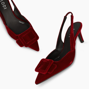 Lodi - Nestor Red Velvet Slingback
