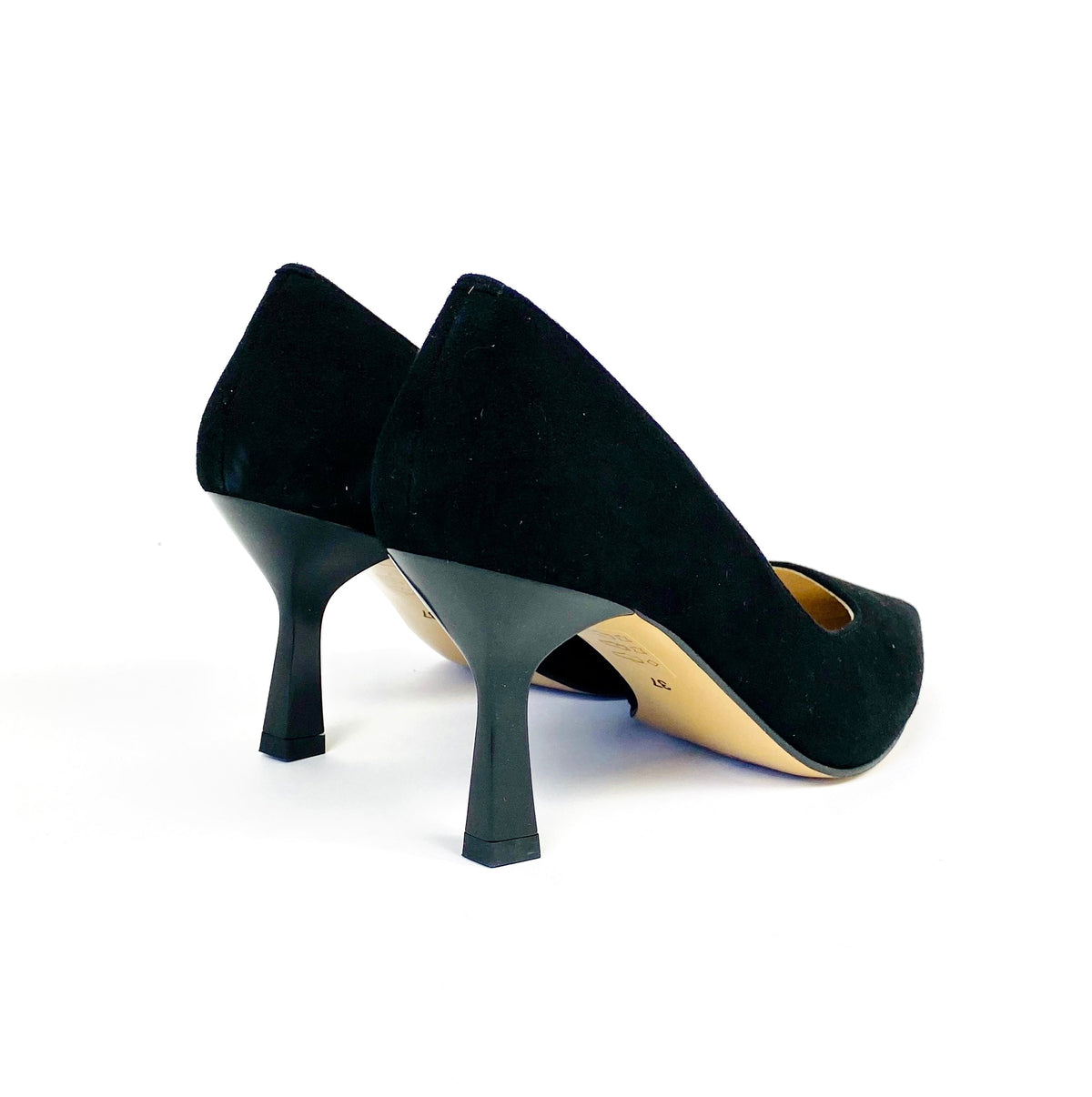 Rachels - Black Suede Court Shoe