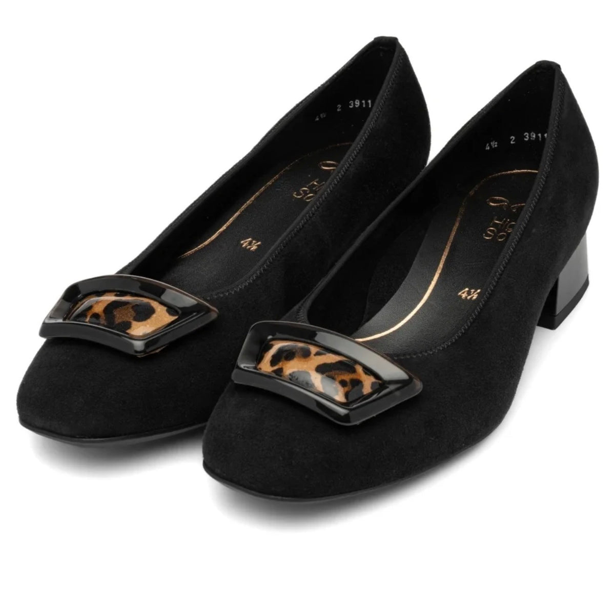 Ara - 20423 Black /Leopard Court Shoe