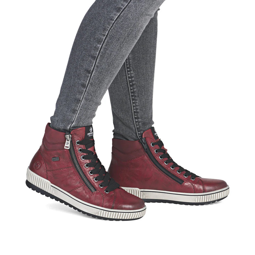 Remonte - D0772 Red Zip High Top