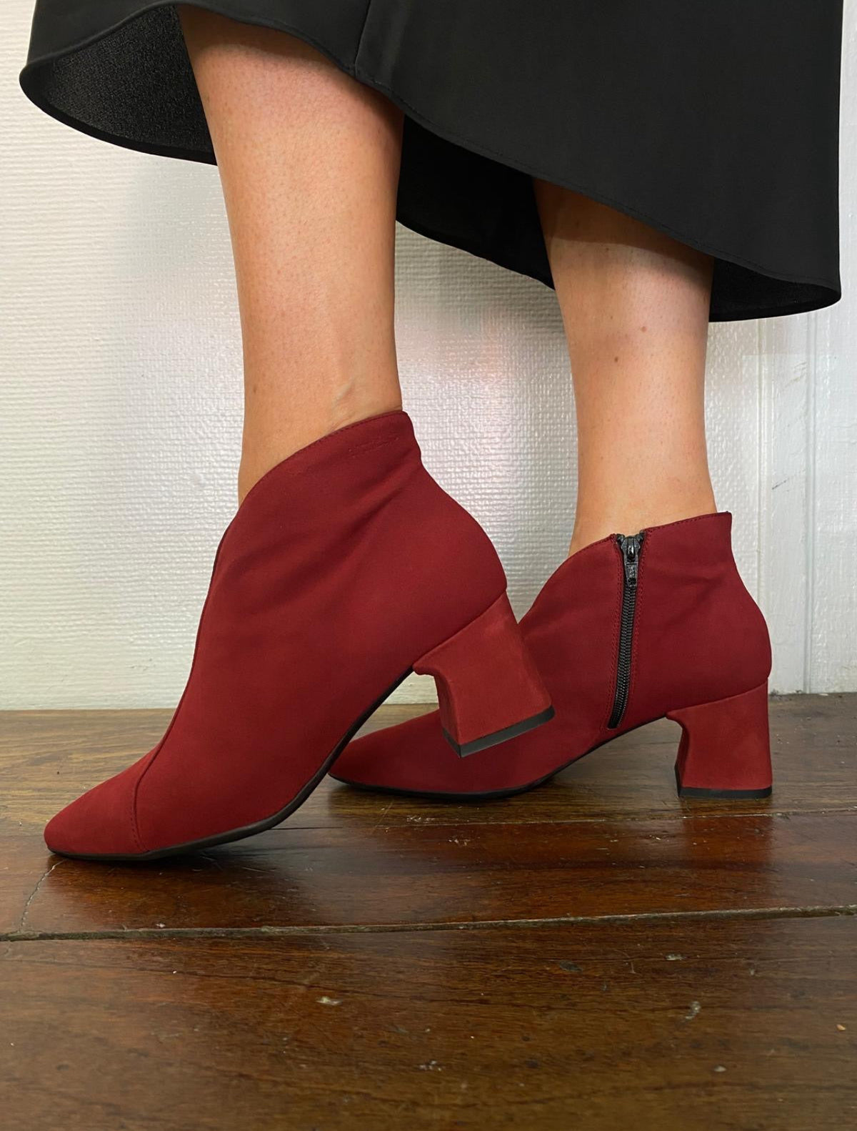 Wonders - I-9013 Red Suede Ankle Boot