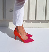 Rachels - Cerise Pink & Orange Court Shoe