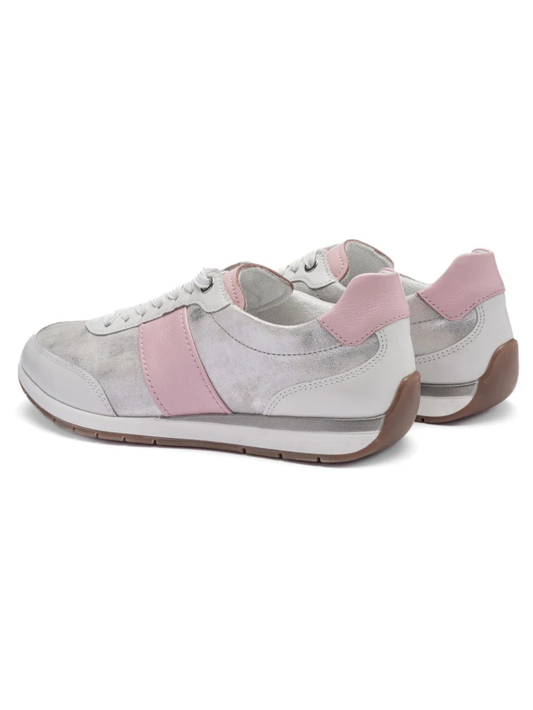 Ara - 50904 Silver & Pink Trainer