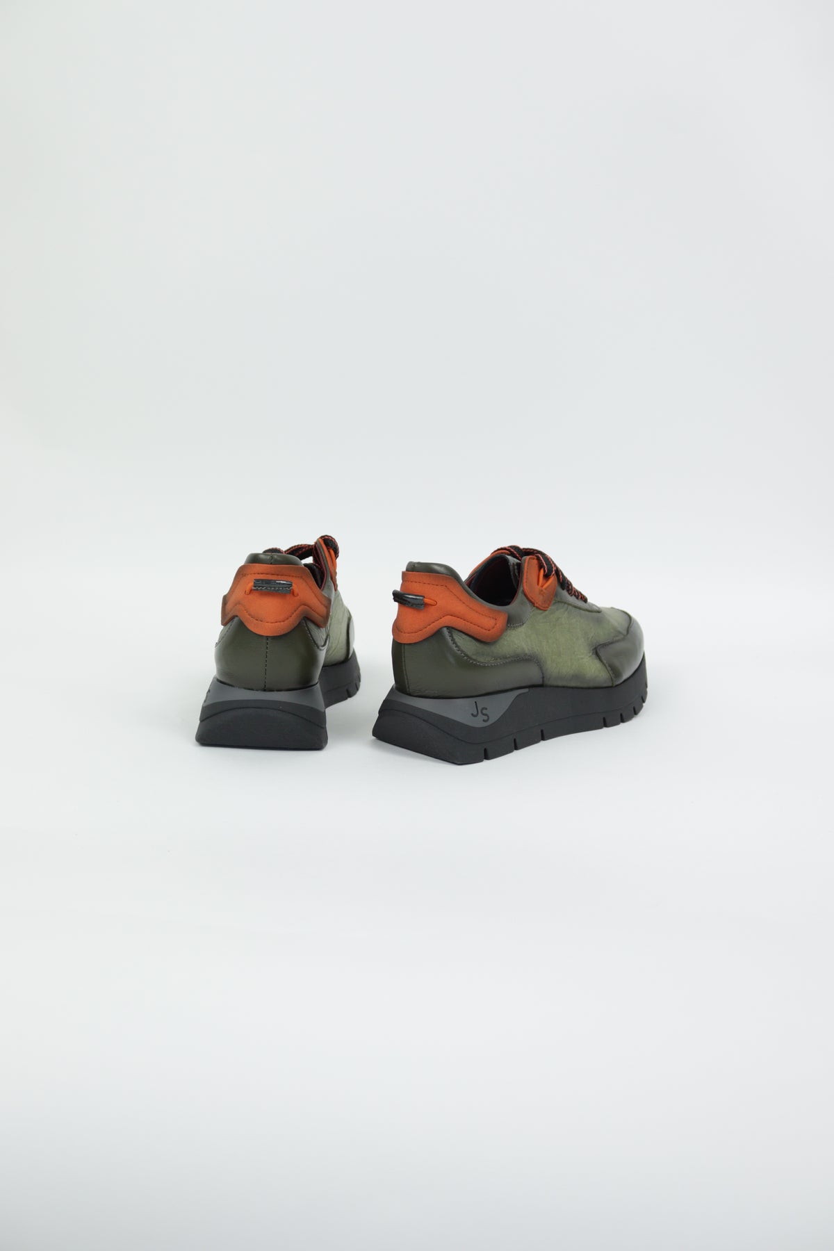 Jose Saenz - 2287 Khaki and Orange Wedge Shoe