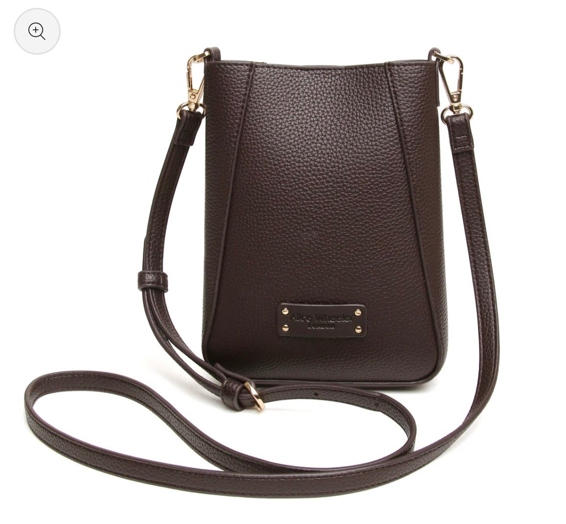 Alice Wheeler - Kensington Brown Phone Bag