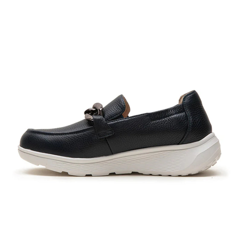 G Comfort - S-2722 Navy Loafer Wide Fit