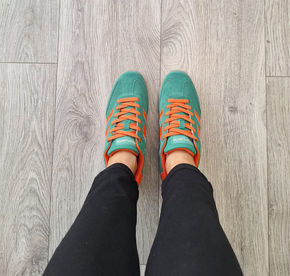Teddy Smith - 120235 Green and Orange Trainer