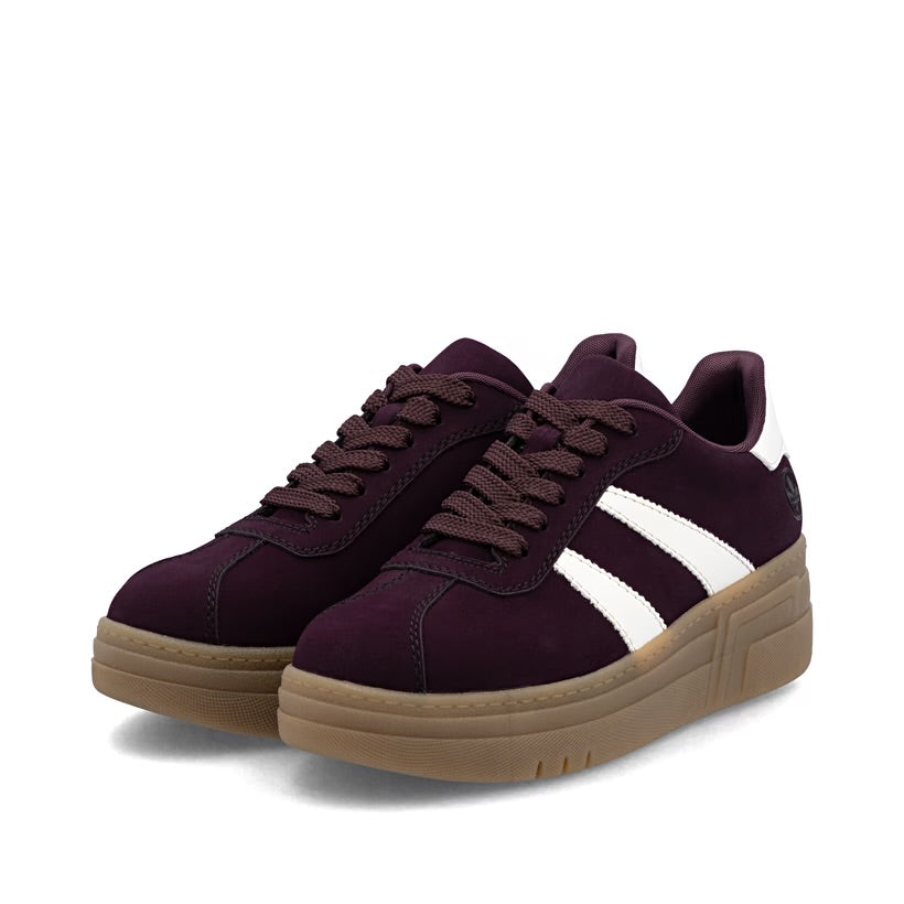 Rieker - M7601 Burgundy Platform Trainer