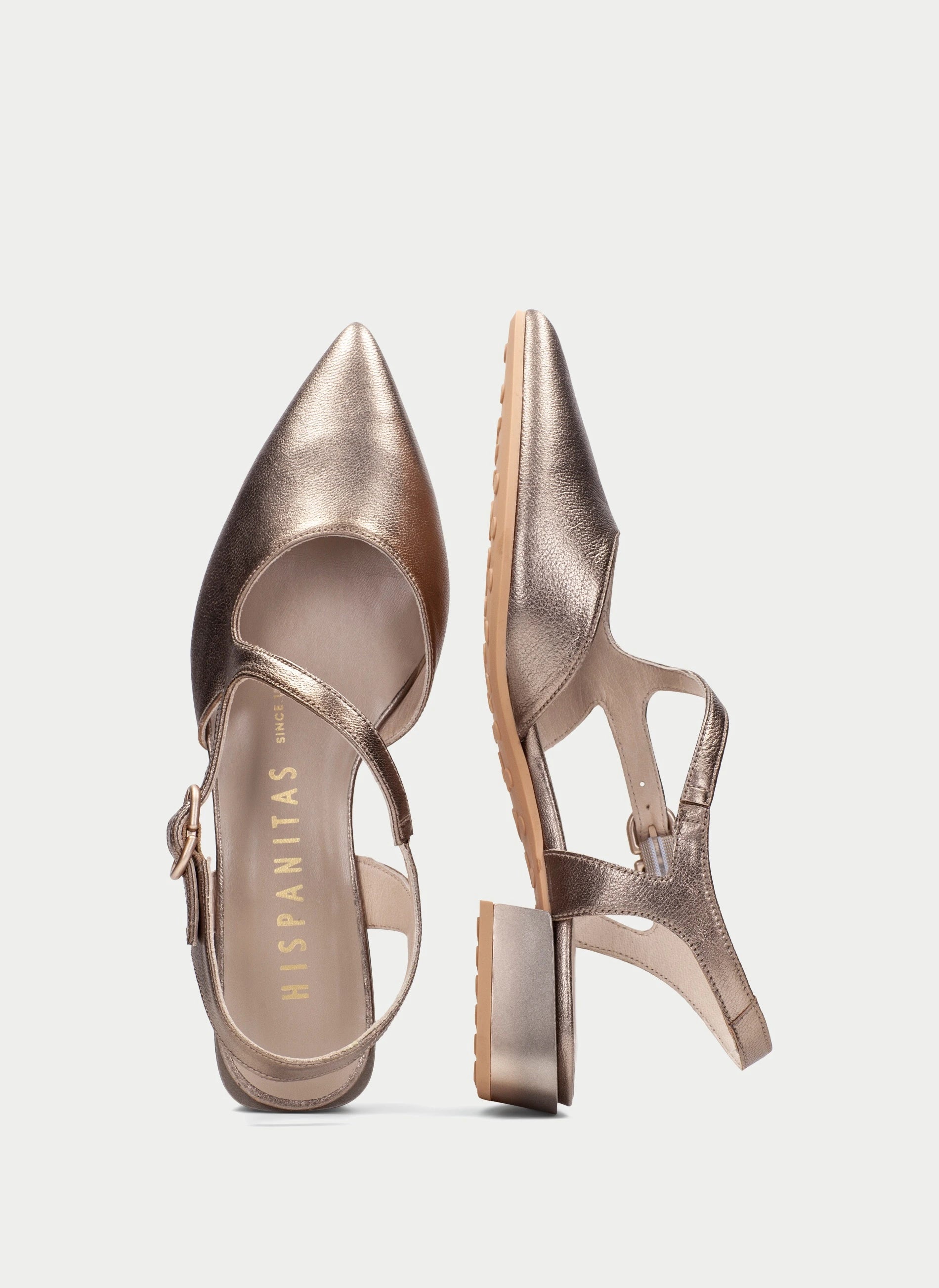 Hispanitas - HV264773 Gold Mary Jane Slingback