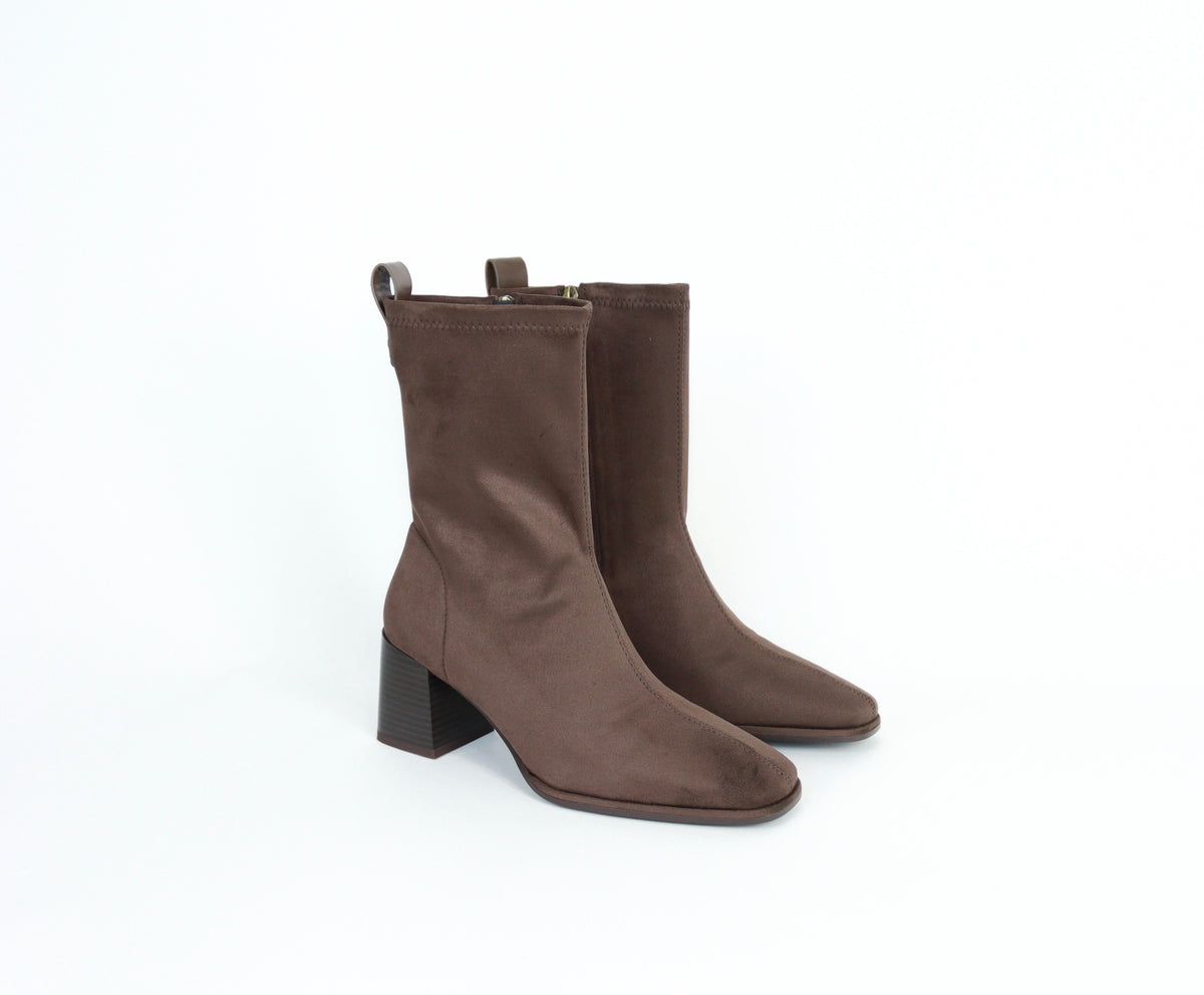 Lodi - Heka Brown Suede Sock Boot