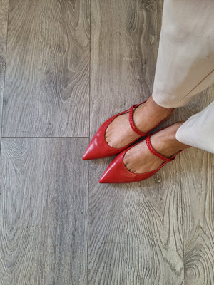 Pomme Dor - 1204 Red Slingback