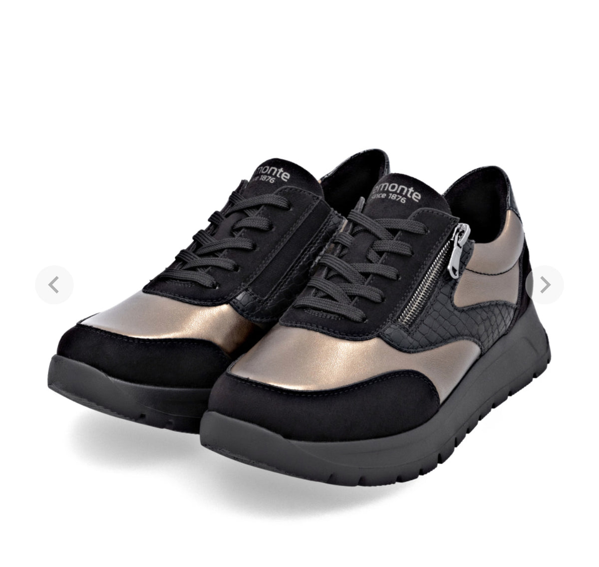 Remonte - D2V02 Black Metallic Trainer